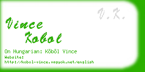 vince kobol business card