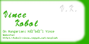 vince kobol business card
